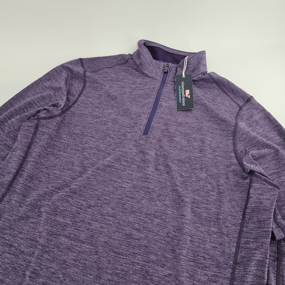 Vineyard Vines Performance Fashion Knit Blank Sankaty Quarter Zip Pullover Men's - Picture 3 of 13